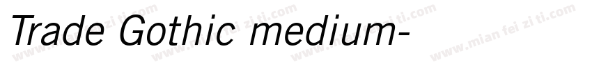 Trade Gothic medium字体转换